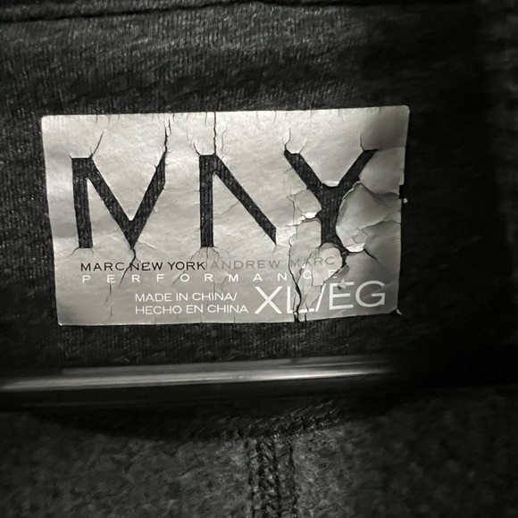 Marc New York Andrew Marc Performance Heather Dark Gray Cowl Neck Sweater sz XL - Picture 3 of 7